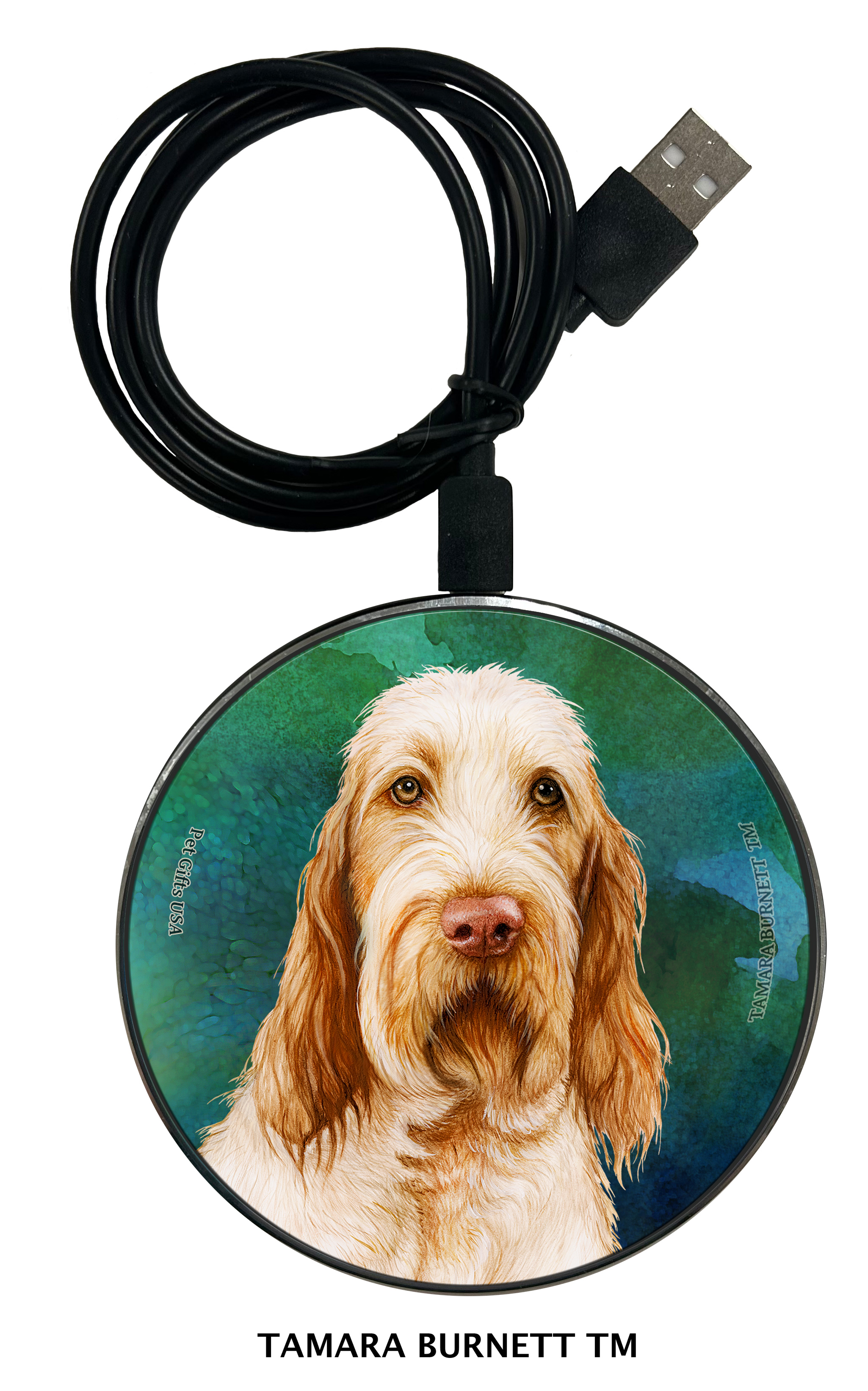 Spinone Italiano Orange and White - Zoomies Phone Charger image